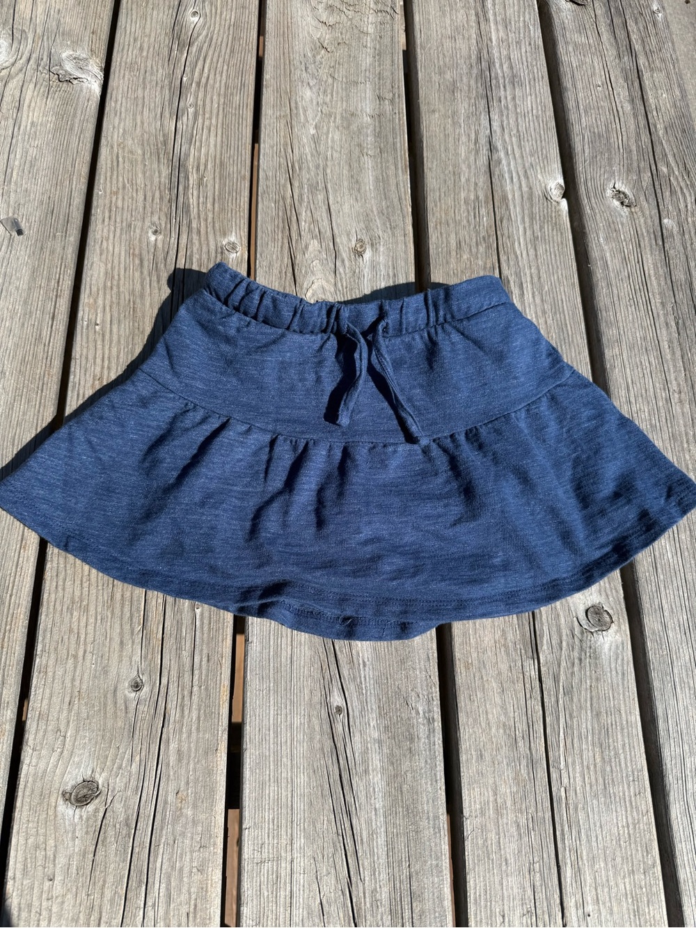 Jumping Beans Girls Blue Solid Skater Skirt 4T Pull-On Elastic Waist